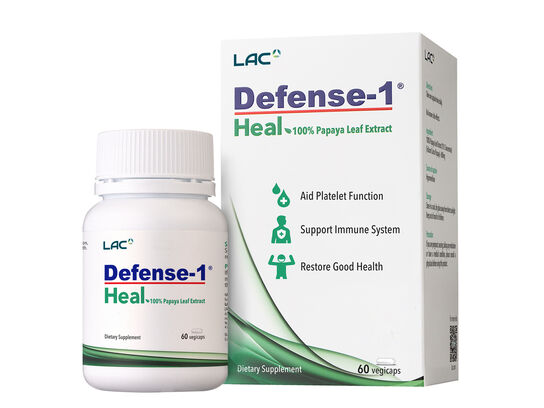 Viên Uống Tăng Cường Sản Xuất Tiểu Cầu Defense-1 Heal - 100% Chiết Xuất Lá Đu Đủ