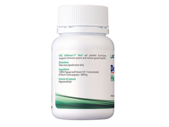 Viên Uống Tăng Cường Sản Xuất Tiểu Cầu Defense-1 Heal - 100% Chiết Xuất Lá Đu Đủ